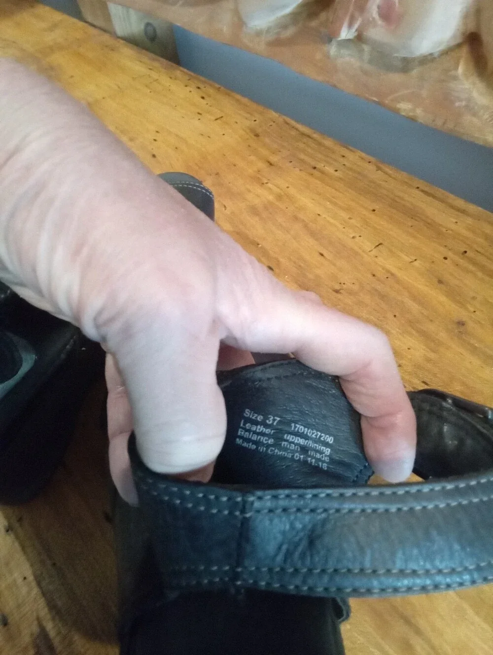 Dansko Vanda Size 37 (7-7.5) Black Leather Peep-Toe Wedge Slingbacks 3